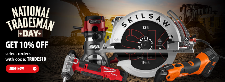 Acme Tools National Tradesman Day sale save 10% on select tools with promo code TRADES10 online only