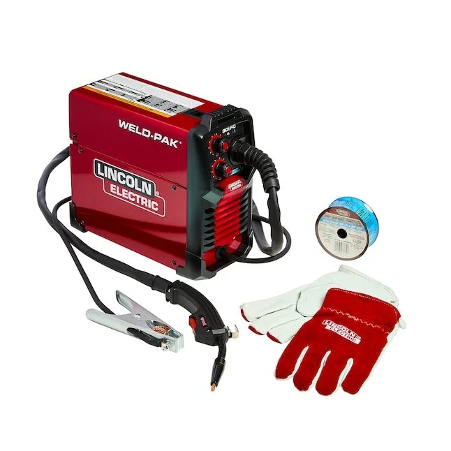 Lincoln Electric Weld Pak 120 volt 120 amp flux cored wire feed welder with shoulder strap on sale at Lowe's for $329