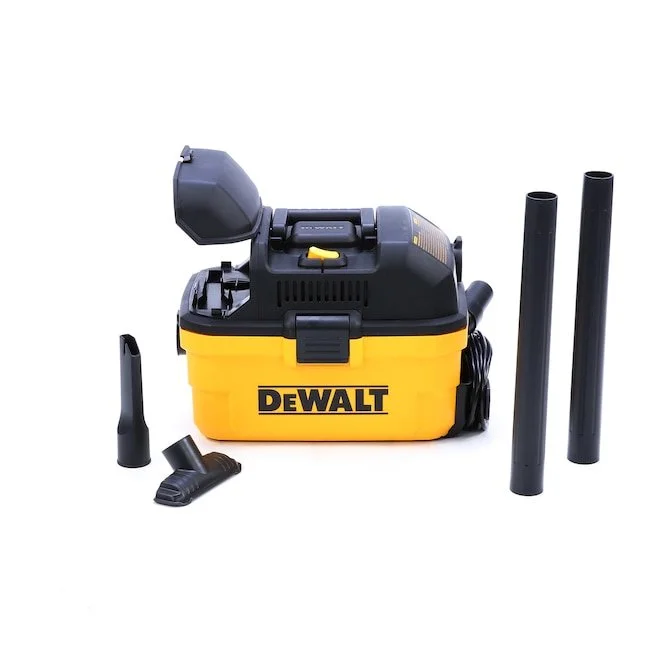 DEWALT 4 gallon 5 peak horsepower corded wet dry shop vacuum with included accessories on sale at Lowe's for $89, marked down from $109.68