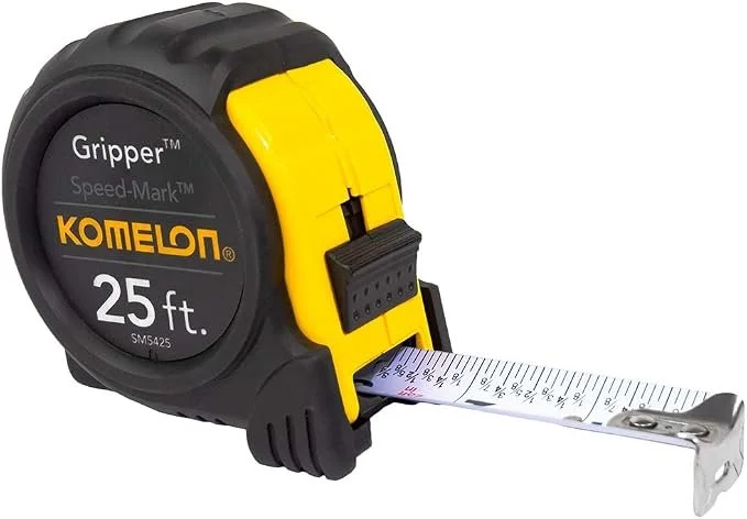 Komelon SM5425 Speed Mark Gripper acrylic coated steel blade measuring tape on sale for $3.29 on Amazon.