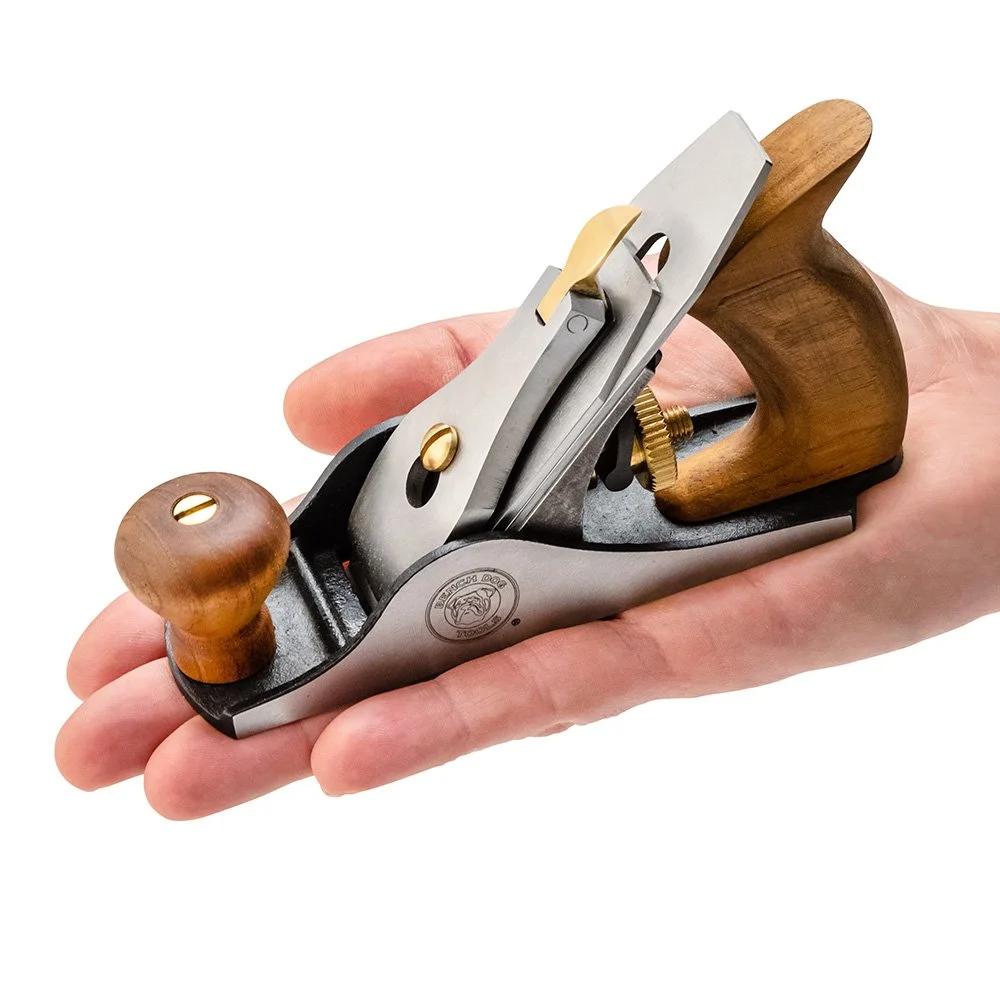 Bench Dog No. 1 Smoothing Plane on sale for $89.99, compact hand plane for detail work and tear out cleanup in woodworking shops