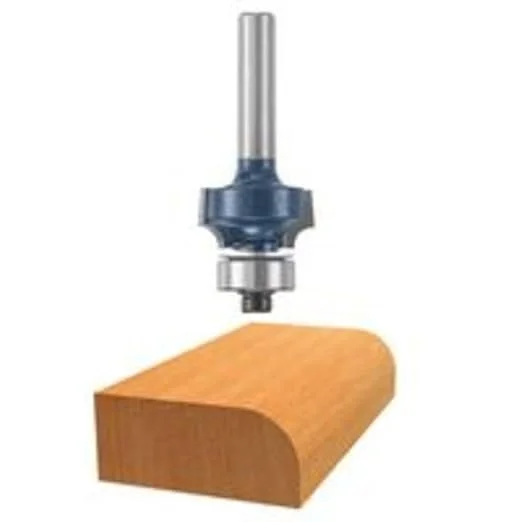 Bosch 1/8 inch radius two flute roundover router bit with ball bearing pilot on sale for $23.92, 25% off the regular $31.89