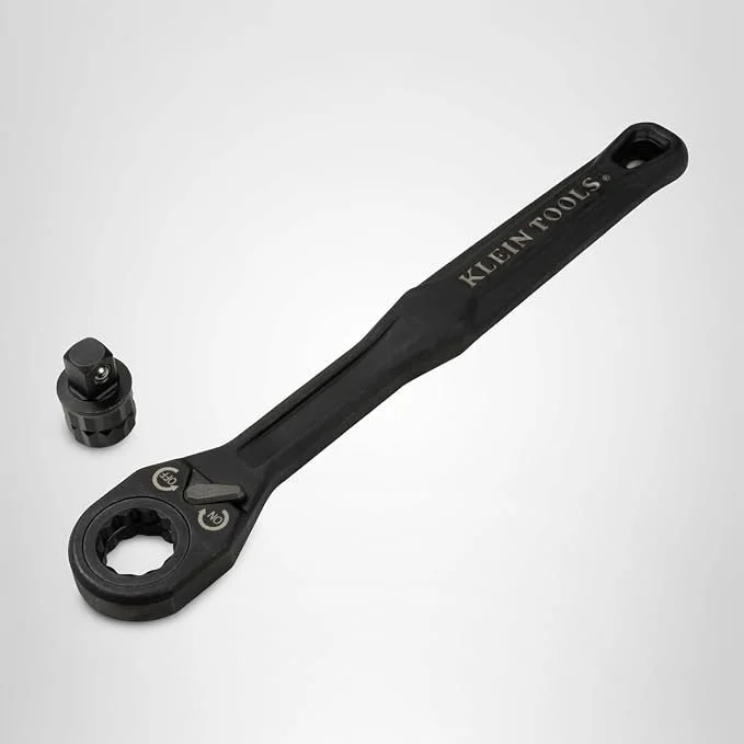 Klein Tools 65408ADP KNECT 90 tooth pass through ratchet and 3/8 inch socket adapter set on sale at Amazon