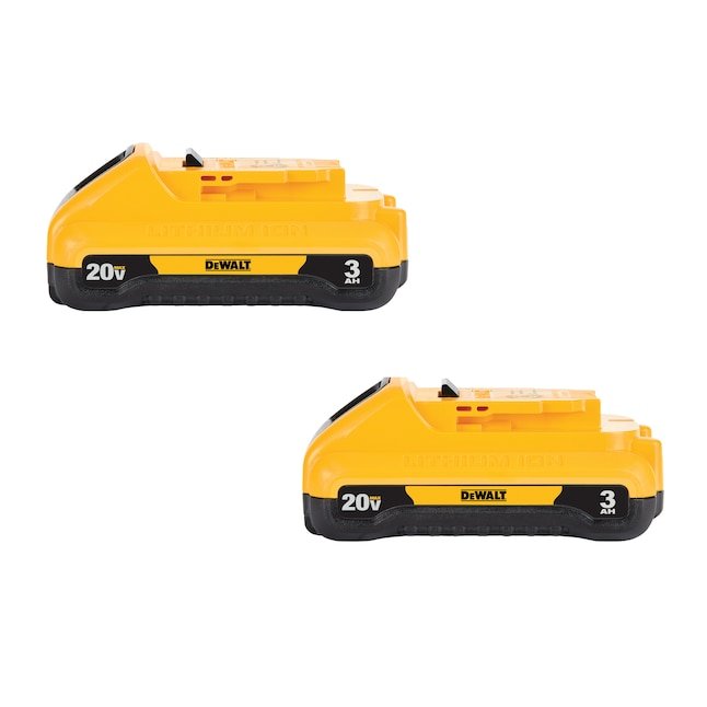 DEWALT 20V MAX 2 pack of 3.0Ah lithium ion batteries on sale at Lowe's for $99, marked down from $199 for $100 in savings.