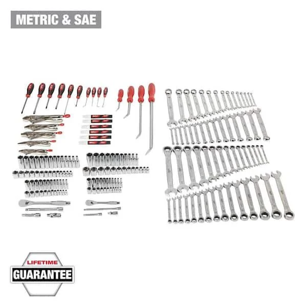 Milwaukee 191 piece mechanics tool set with sockets, ratcheting wrenches, screwdrivers, pliers, and pry bars in a portable carrying case on sale for $809, save $390.99 today only