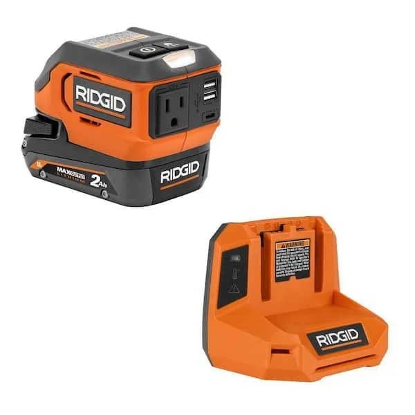 RIDGID 18V Cordless Inverter Kit with battery and charger on sale for $69