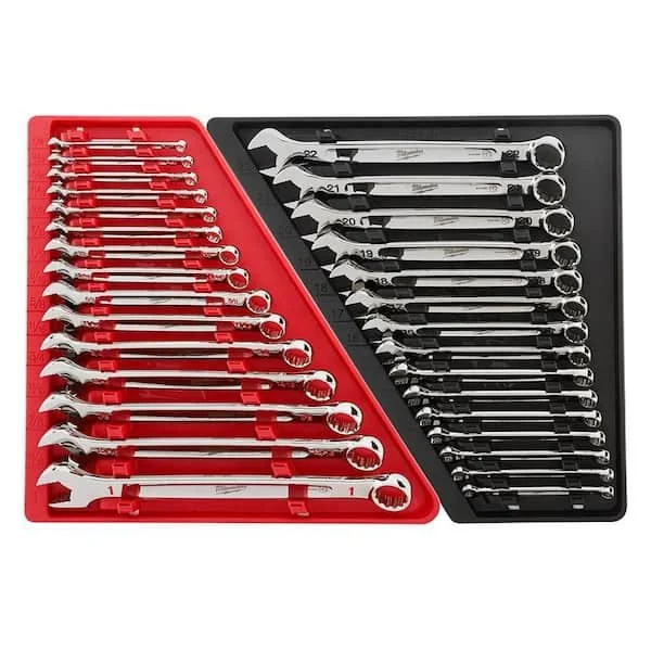 Milwaukee 30 piece combination SAE and metric wrench mechanics tool set in storage tray on sale for $229 at The Home Depot, $90.98 off today only