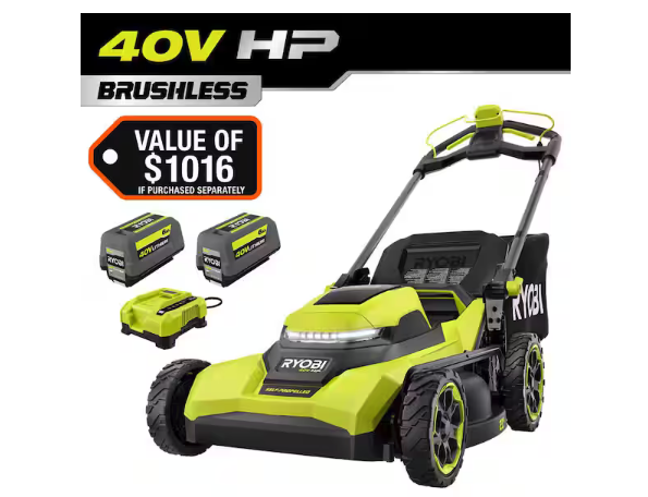 Home Depot Spring Black Friday outdoor power equipment deals featuring cordless lawn mowers and blowers at $300 off.