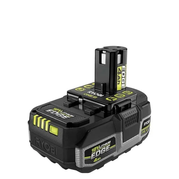 RYOBI 18V ONE+ 4Ah EDGE Lithium Battery pack with high visibility LED fuel gauge on sale at Home Depot