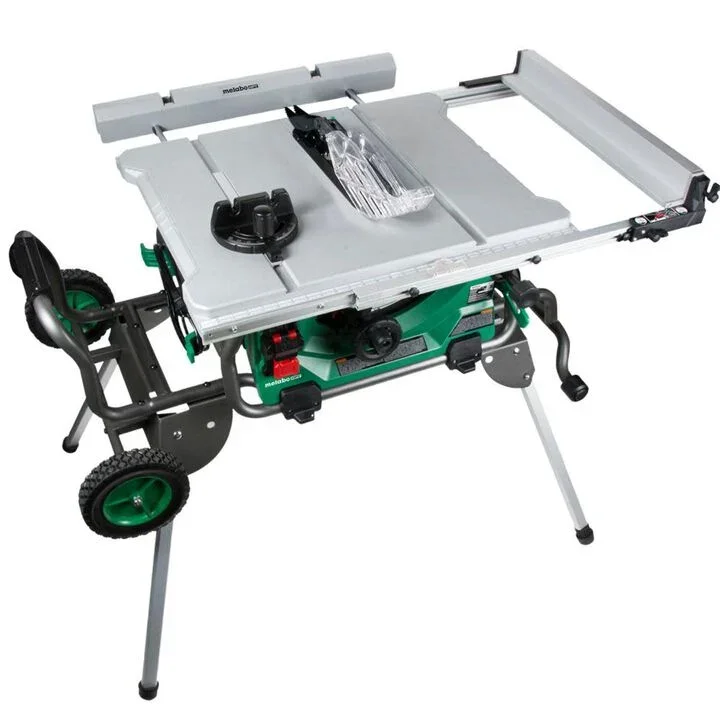 Metabo HPT 10 inch Jobsite Table Saw with Fold and Roll Stand on sale at Acme Tool for $474, $125 off for a limited time
