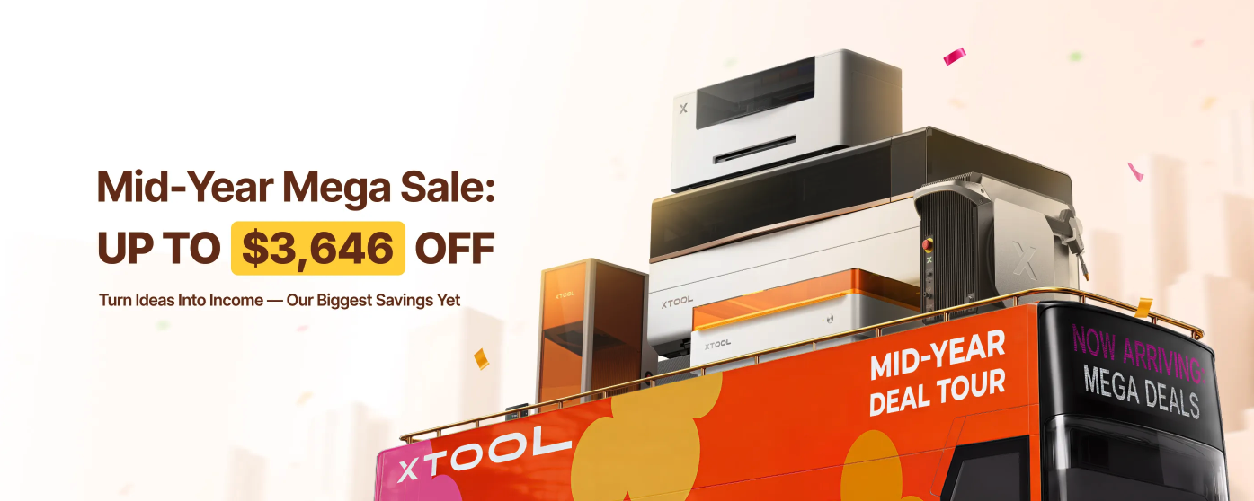 xTool Mid Year Mega Sale with up to $3,646 off lasers, apparel printers, and metal fabrication machines