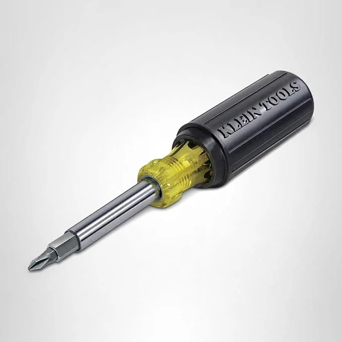 Klein Tools 32500 11 in 1 Screwdriver and Nut Driver Set with 8 bits and cushion grip handle on sale at Amazon for $11.98, marked down from $15.97.