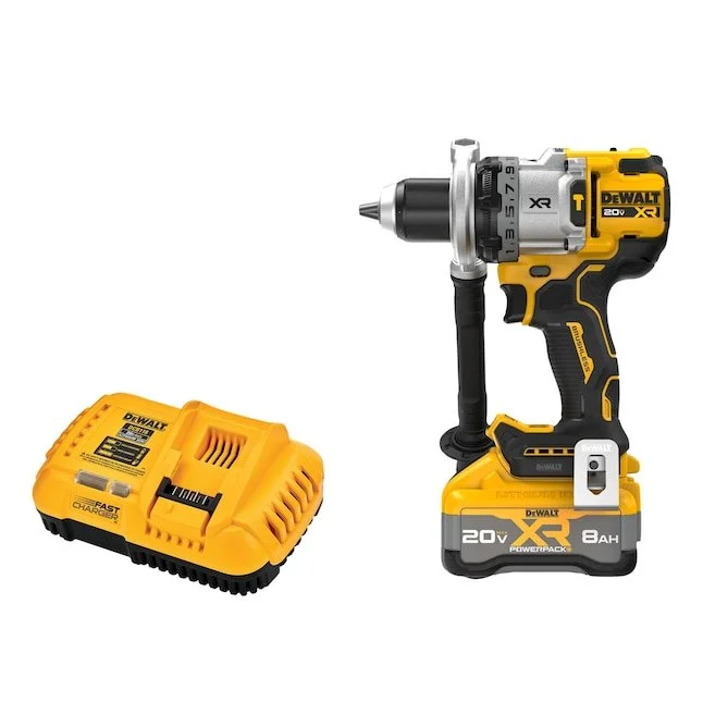 DEWALT XR 1/2 inch 20V MAX brushless cordless hammer drill kit with free 8Ah POWERPACK battery from Lowe's Father's Day deal