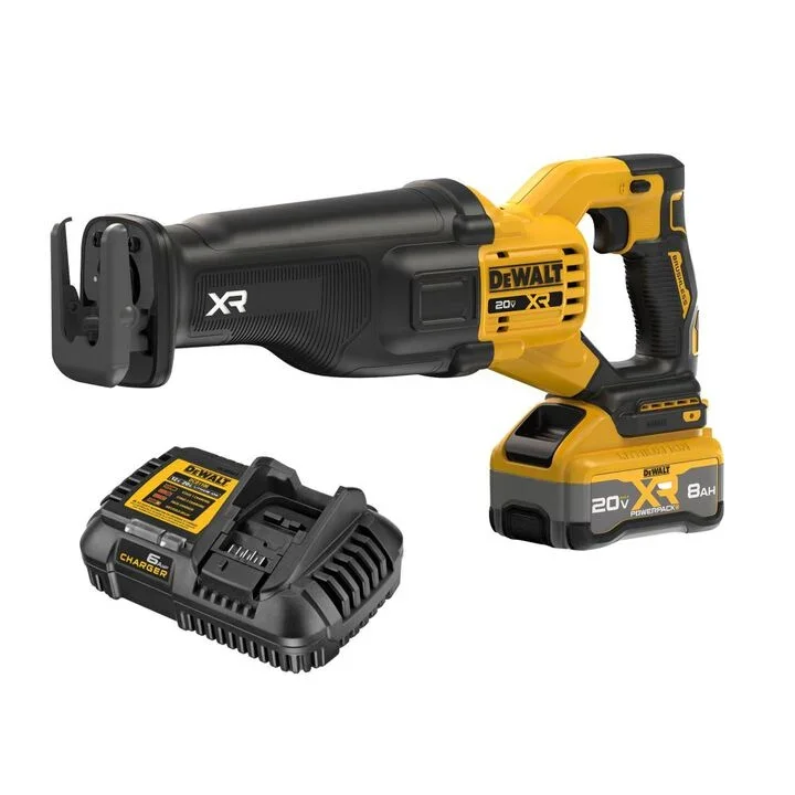DEWALT 20V MAX XR brushless cordless reciprocating saw kit with XR POWERPACK battery on sale for $299, $80 off the $379 regular price