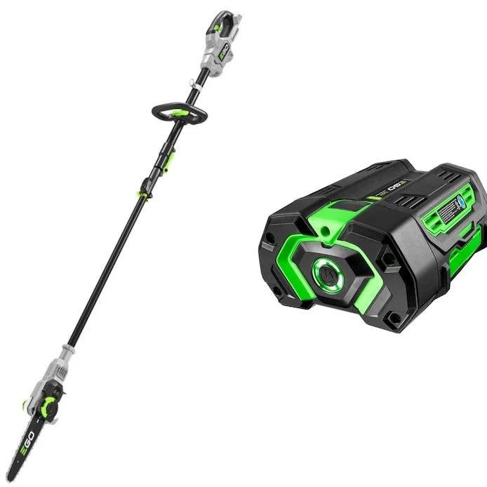 EGO 56V outdoor power tools on sale at Lowe's including cordless mower, string trimmer, leaf blower, and chainsaw with ARC Lithium batteries