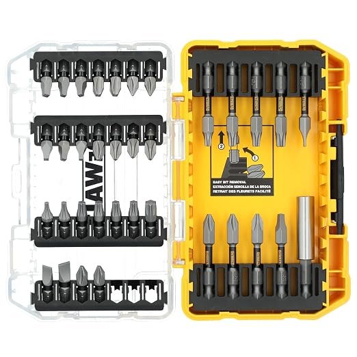 DEWALT TOUGHGRIP 35 piece screwdriver and impact bit set DWAF35SETBTG in TOUGH CASE+ hard case