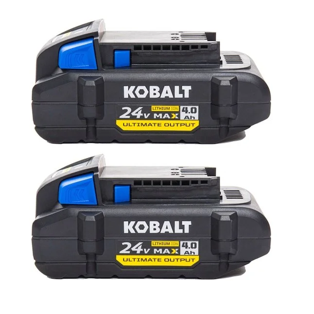 Kobalt 24V MAX lithium ion battery 2 pack with power indicator for Kobalt XTR cordless power tools