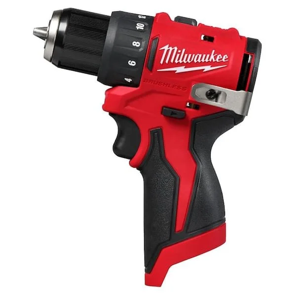 Milwaukee M12 12V lithium ion subcompact brushless cordless 3/8 inch drill driver bare tool