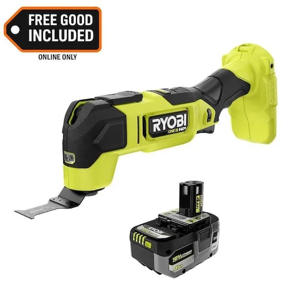 RYOBI ONE+ HP 18V Brushless Cordless Oscillating Multi Tool kit with 4.0 Ah HIGH PERFORMANCE battery, sanding pad, and accessories on sale for $99 at Home Depot