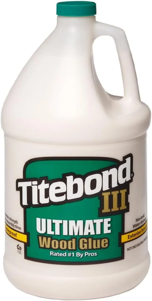 Titebond III Ultimate Wood Glue 1416 one gallon jug, waterproof wood glue for interior and exterior projects