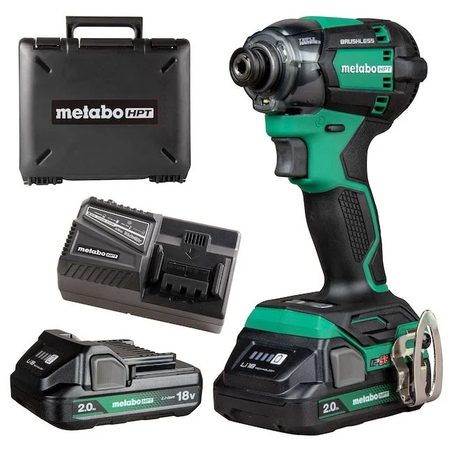 Metabo HPT Triple Hammer 18V 1/4 in brushless cordless impact driver with battery, charger, and hard case on sale at Lowe's for $139
