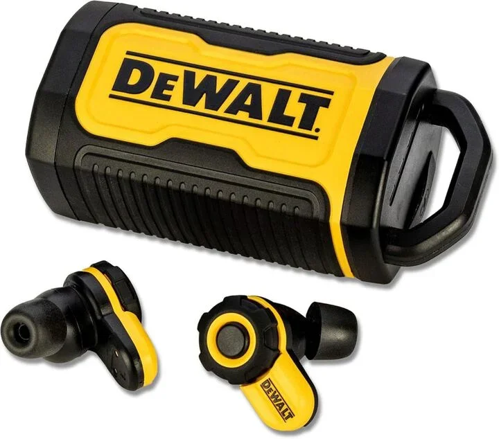 DEWALT Jobsite Pro X2 38 dB wireless earbuds with active noise cancellation and charging case deal at $79.99