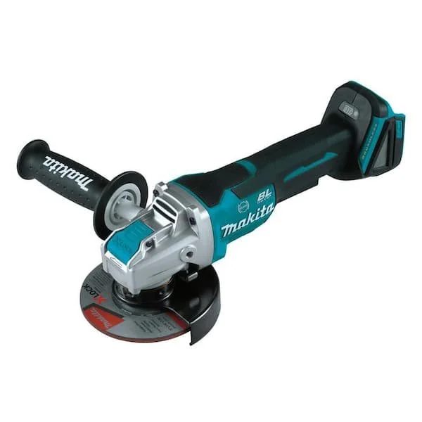 Makita 18V LXT brushless cordless 4 1/2 in. and 5 in. paddle switch X LOCK angle grinder with AFT tool only at The Home Depot