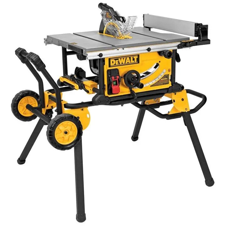 DEWALT 10 inch jobsite table saw with rolling stand on sale today for $594.15