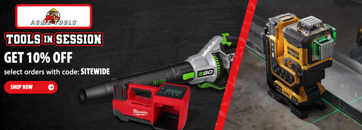 Acme Tools sitewide sale with promo code SITEWIDE for 10% off over 76,000 tools and accessories
