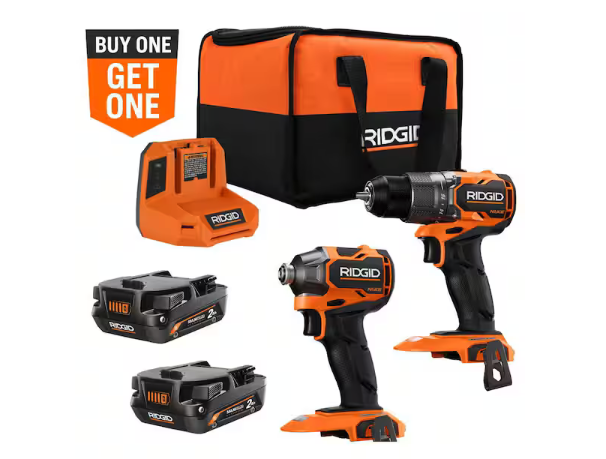 RIDGID 18V 4Ah battery offered free with select RIDGID Nuke power tools at Home Depot