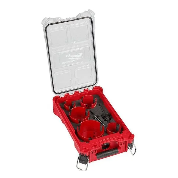 Milwaukee BIG HAWG 9 piece carbide hole saw kit with PACKOUT case on sale for $129
