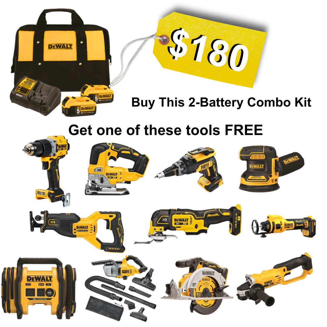 Dewalt Cordless Combos DeWalt 20V MAX Cordless 7-Tool Combo Kit