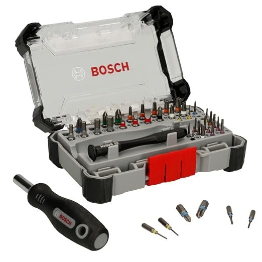 Bosch PB4042 42 piece extra hard precision screwdriver bit set with two magnetic handles and Pick and Click case on sale