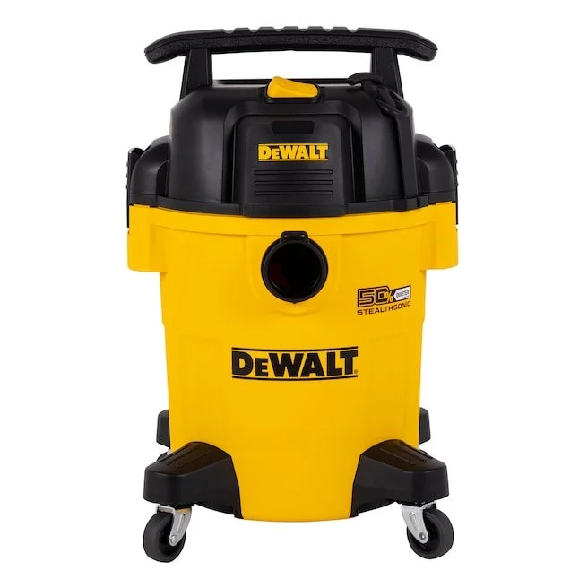 DEWALT Stealthsonic Quiet 6 Gallon 4 HP Corded Wet and Dry Shop Vacuum with accessories and heavy duty handle