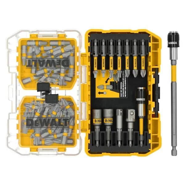 DeWALT MAXFIT ULTRA 60 piece hex steel screwdriving bit set deal, impact rated 1/4 inch shank bits