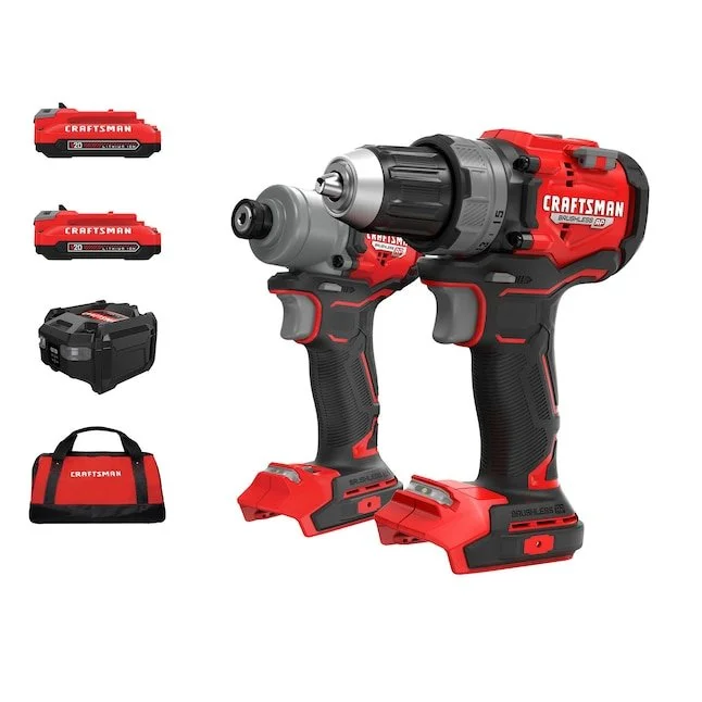 CRAFTSMAN V20 RP 20V Max 2 Tool Brushless Combo Kit with drill driver, impact driver, two batteries, charger, and soft case on sale for $99 at Lowe's