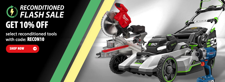 Reconditioned power tools on sale at Acme Tools, save 10% with code RECON10 today only