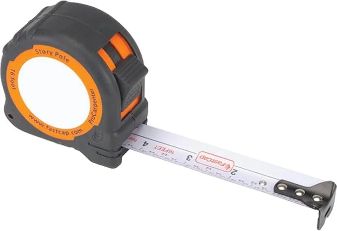 FastCap PSSP 16 Story Pole tape measure with 16 foot blade and built in pencil sharpener.