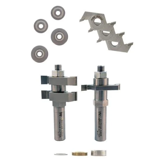 Whiteside Simpli Switch Tongue and Groove router bit system with interchangeable cutters and bearings on sale for $135