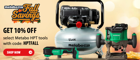 Metabo and Metabo HPT power tools on sale at Acme Tools with promo code HPTFALL