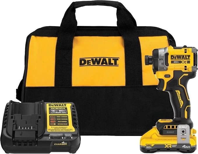 DEWALT DCF860QQ1 20V MAX XR brushless 3 speed impact driver kit with XR POWERPACK battery and charger