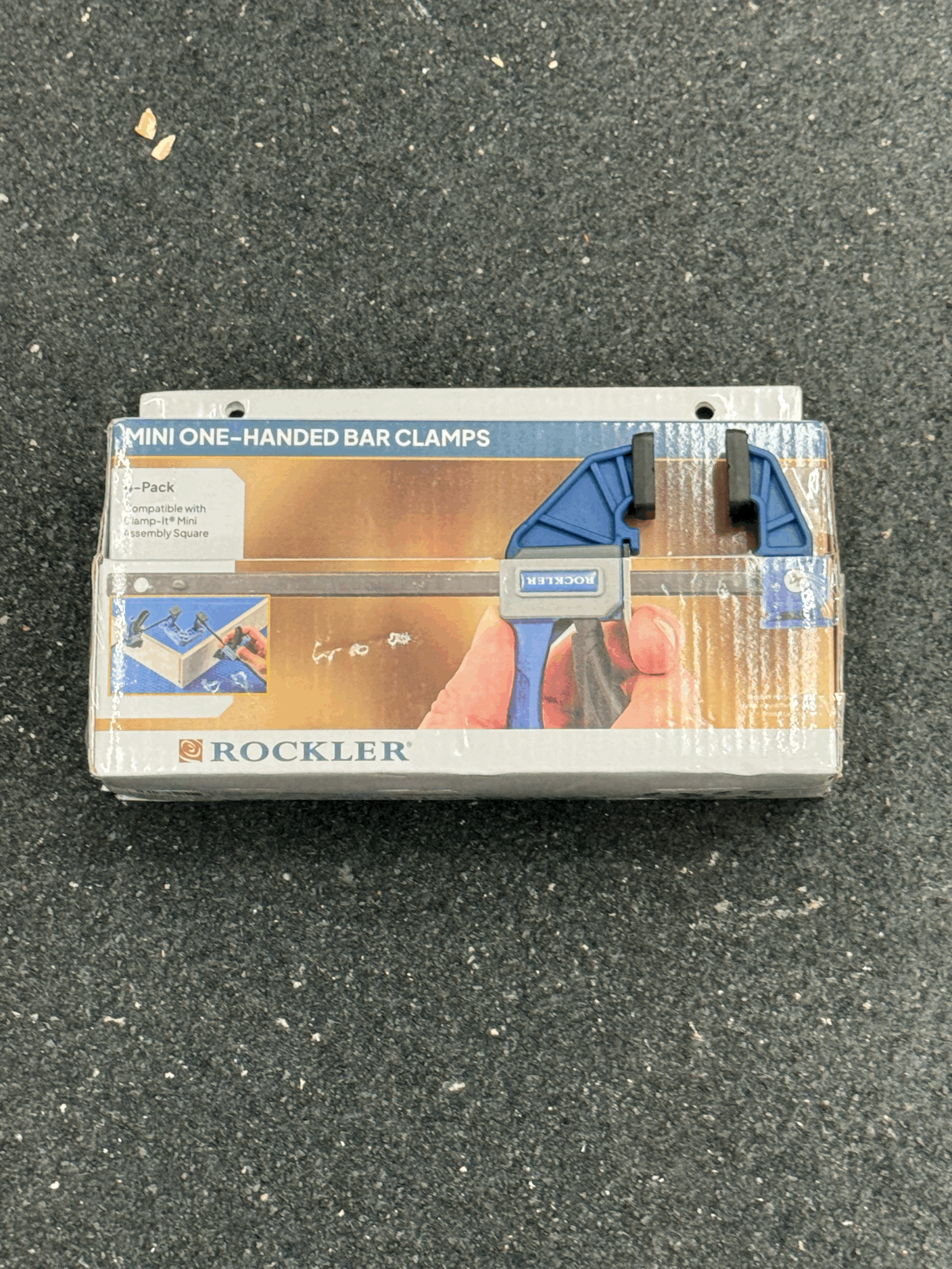 Used Rockler Mini One-Handed Bar Clamps, 4-Pack