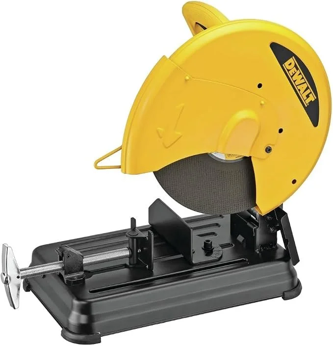 DEWALT 14 Inch Chop Saw model D28730 resting on a workbench ready for metal fabrication