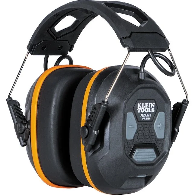 Klein Tools safety glasses and hearing protection earmuffs on sale at Lowes