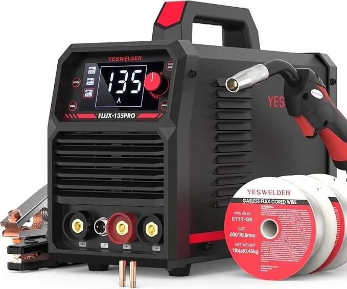YESWELDER 135A 3 in 1 flux core MIG, stick, and lift TIG welder on 110V power, on sale for $99.99 on Amazon at 33% off