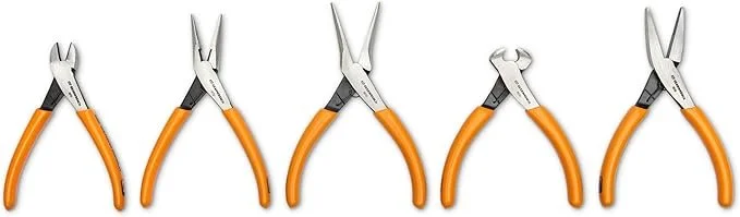 GEARWRENCH 5 Piece Precision Plier Set 89730 on sale 20% off at Amazon with diagonal, long nose, needle nose, end cutting, and flat nose pliers