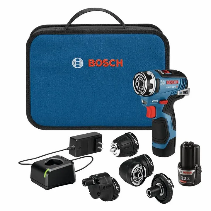 Bosch 12V Max EC Flexiclick 5 in 1 drill driver system kit factory reconditioned deal at $109