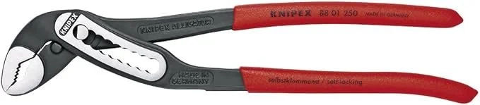 Knipex Alligator Adjustable Gripping Pliers 8801250, 10 inch water pump pliers with plastic coated handles