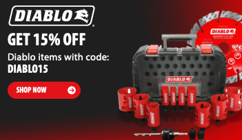Diablo saw blades and router bits on sale for 15% off with promo code DIABLO15 at Acme Tools