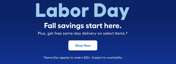 Lowe's Labor Day sale event with discounts on power tools, outdoor power equipment, hand tools, and appliances